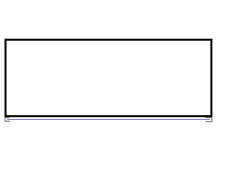 Sort = akvarie <br />Grå = alu gardin skinne<br />blå = farve plade<br />Det hele set oven fra.