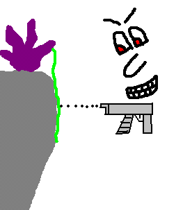 Acro(lilla) Monti(grøn) Mig(mand med maskingevær)