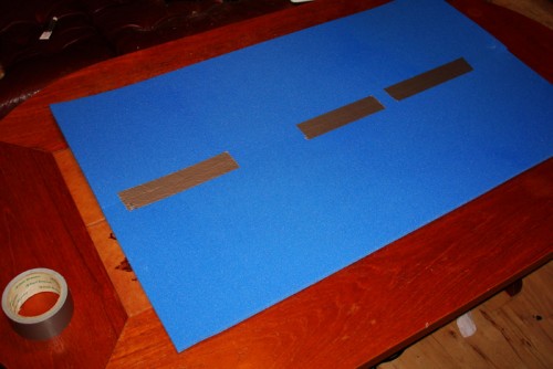 Skum samlet af 2 stk. 100x30cm. Skummet er ca. samme hårdhed som liggeunderlag...