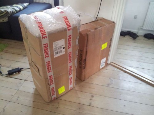 Forsvarligt pakket ind må man sige... 6 lag bobbelplast på skummeren :)