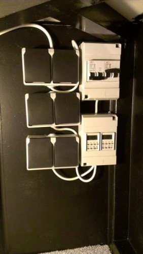 Strømgruppe med dual digital timer