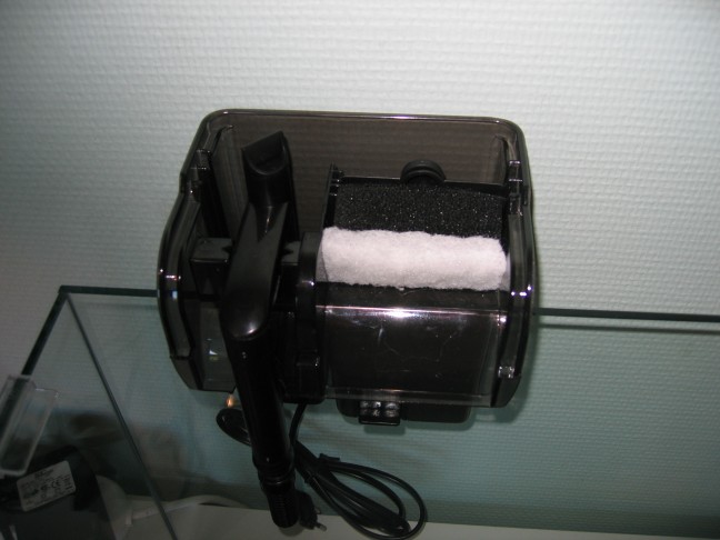 Her er poly filteret sat i pumpen..